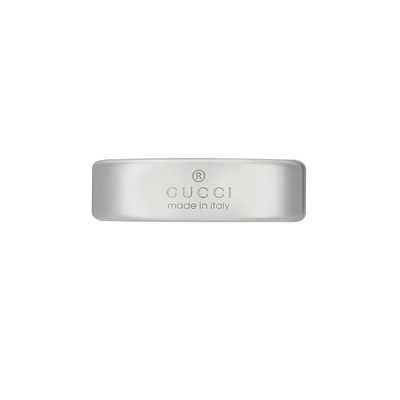 Gucci Tag Interlocking G Logo 6mm Sterling Silver Ring