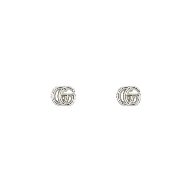 Gucci 925 Sterling Silver GG Marmont Stud Earring
