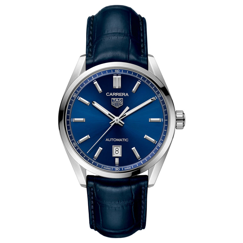 TAG Heuer Carrera Date 39mm Blue Dial Automatic Men&