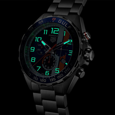 Tag Heuer Formula 1 X Gulf 43mm Blue Quartz Chronograph Men's Watch caz101at.ba0842 - Steffans Jewellers
