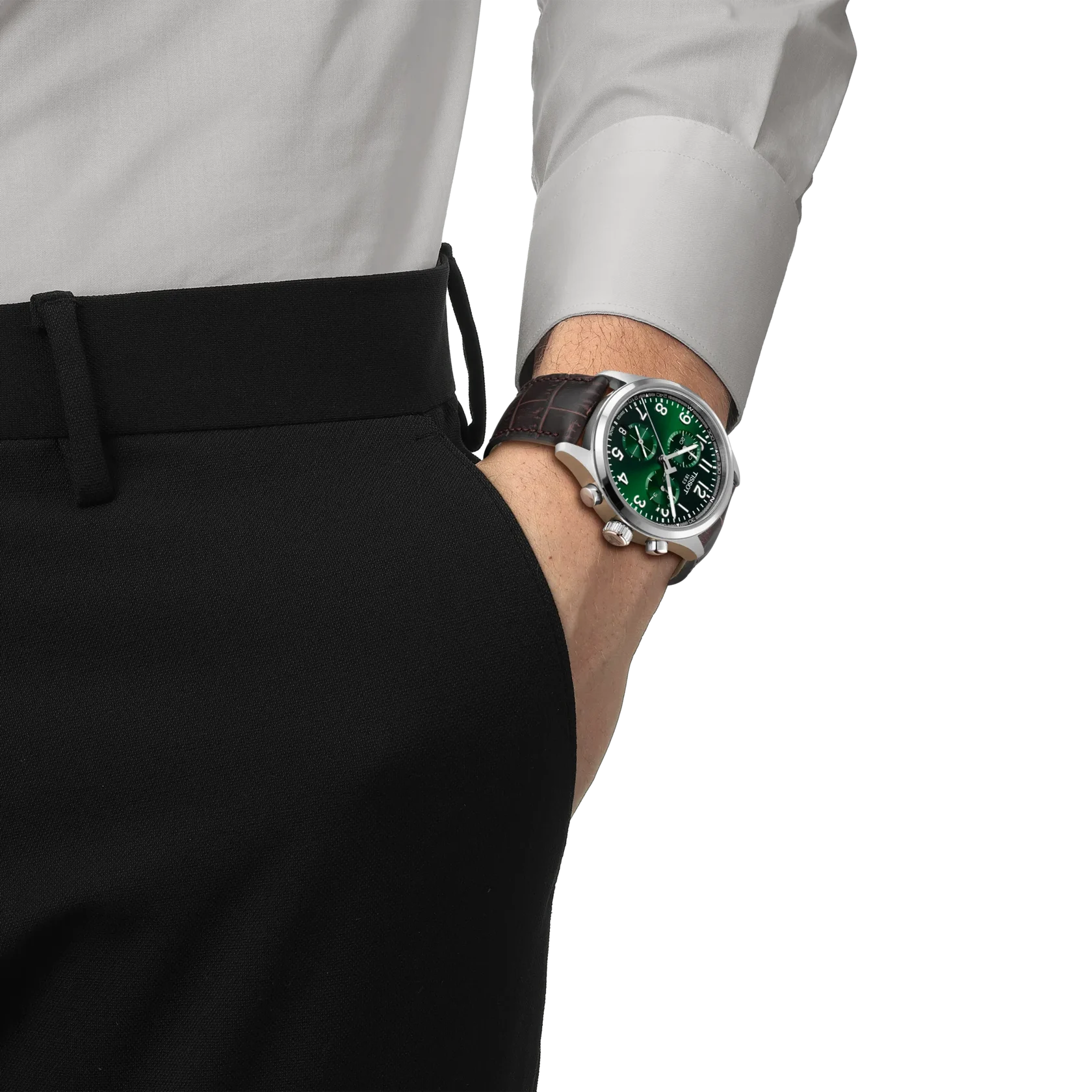 Tissot Chrono L 42mm Green Dial Men's Watch