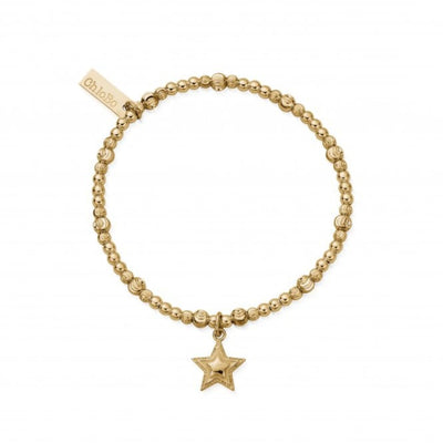 ChloBo Silver Gold Sparkle Beaming Star Bracelet