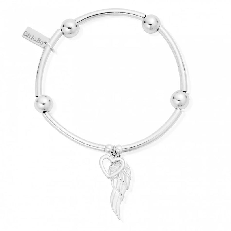 ChloBo Iconic Noodle Ball Open Heart & Angel Wing Bracelet