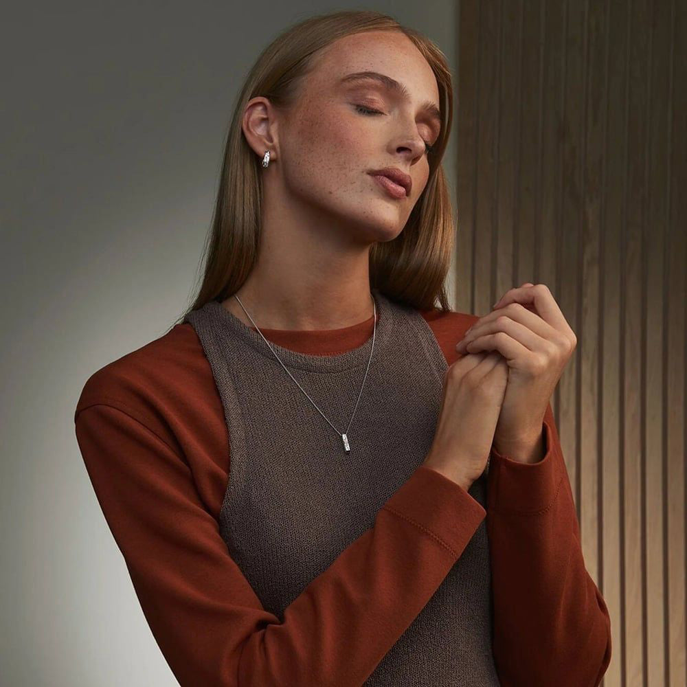 Clogau® Cariad Sparkle White Topaz Drop Necklace