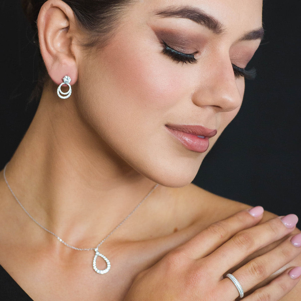 Georgini 925 Sterling Silver Freya Stud Earrings