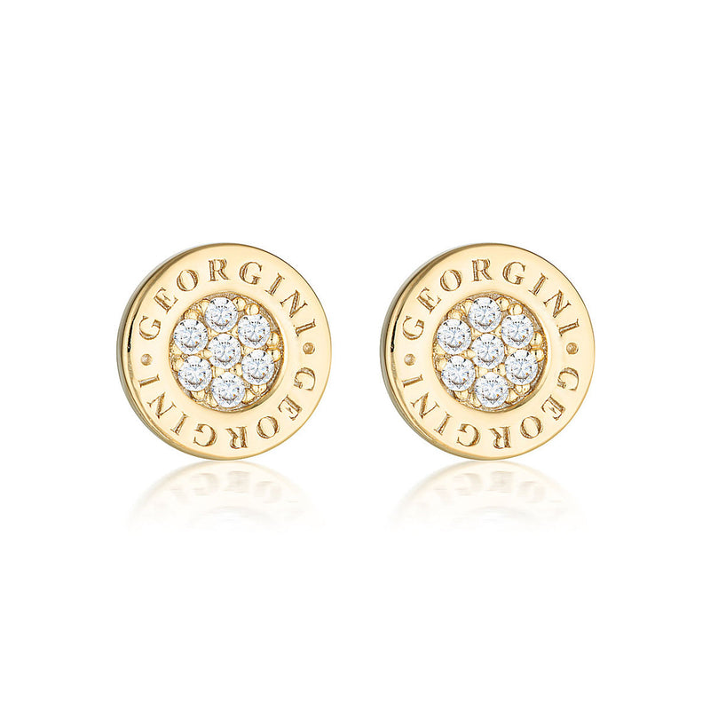 Georgini 925 18ct Gold Plated Sterling Silver Reflection Signature Stud Earring