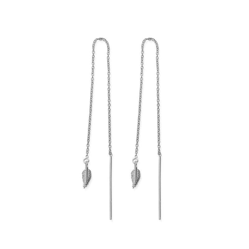 ChloBo 925 Sterling Silver Feather Of Courage Earrings