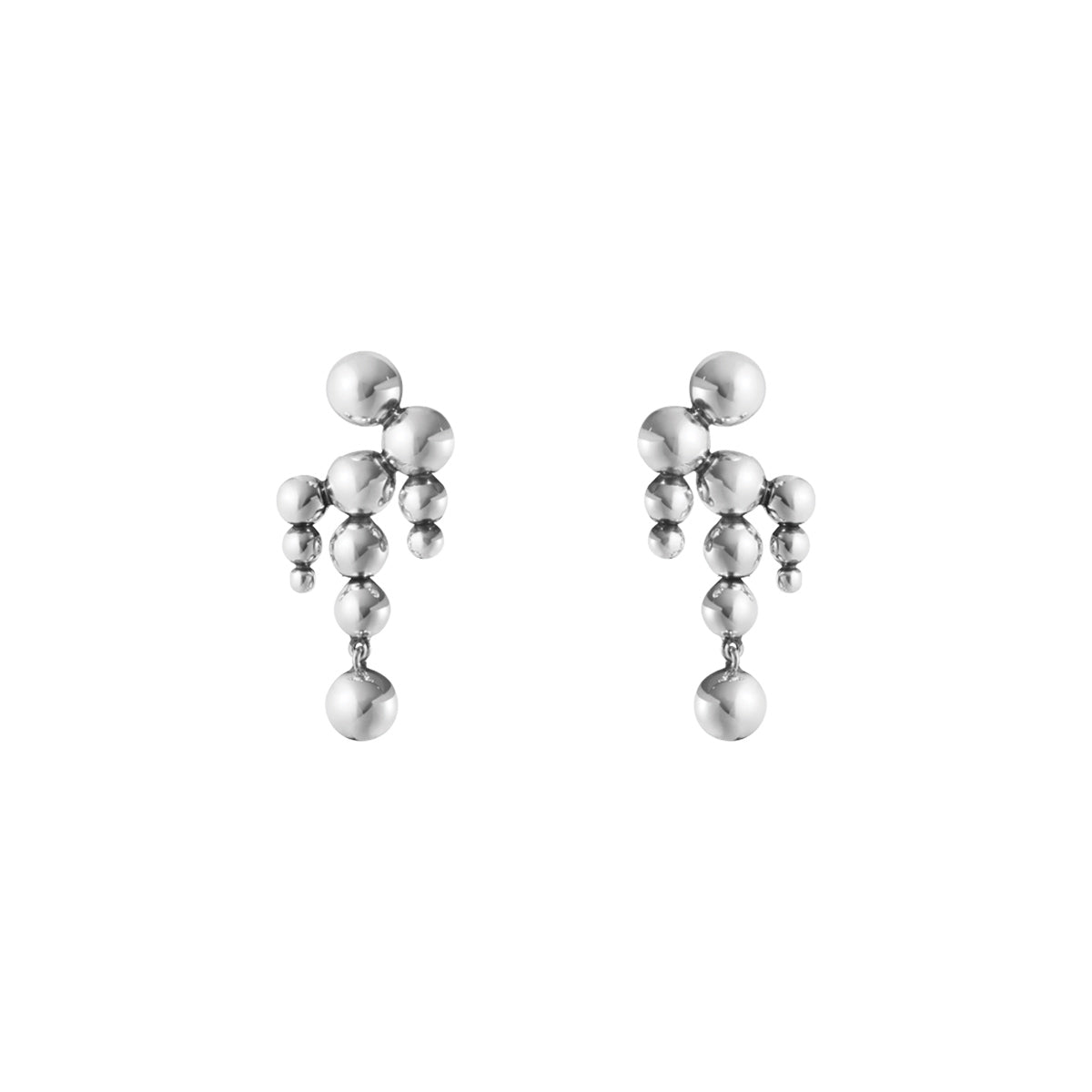 Georg Jensen Silver Moonlight Grapes Chandelier Earrings
