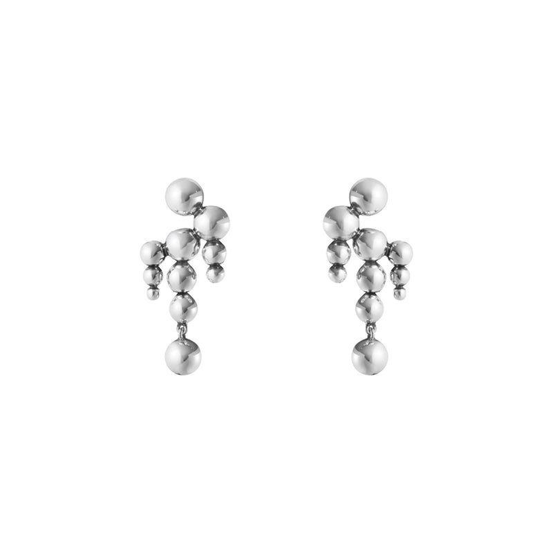 Georg Jensen Silver Moonlight Grapes Chandelier Earrings