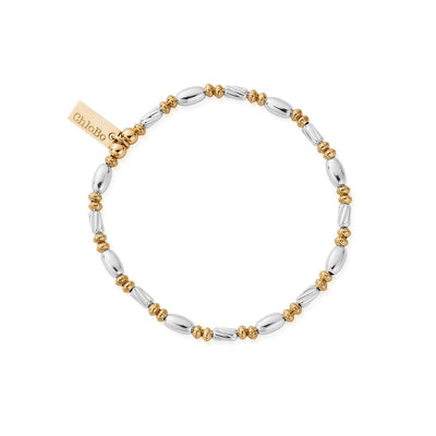 ChloBo Gold Plated Twisted Oval Bracelet