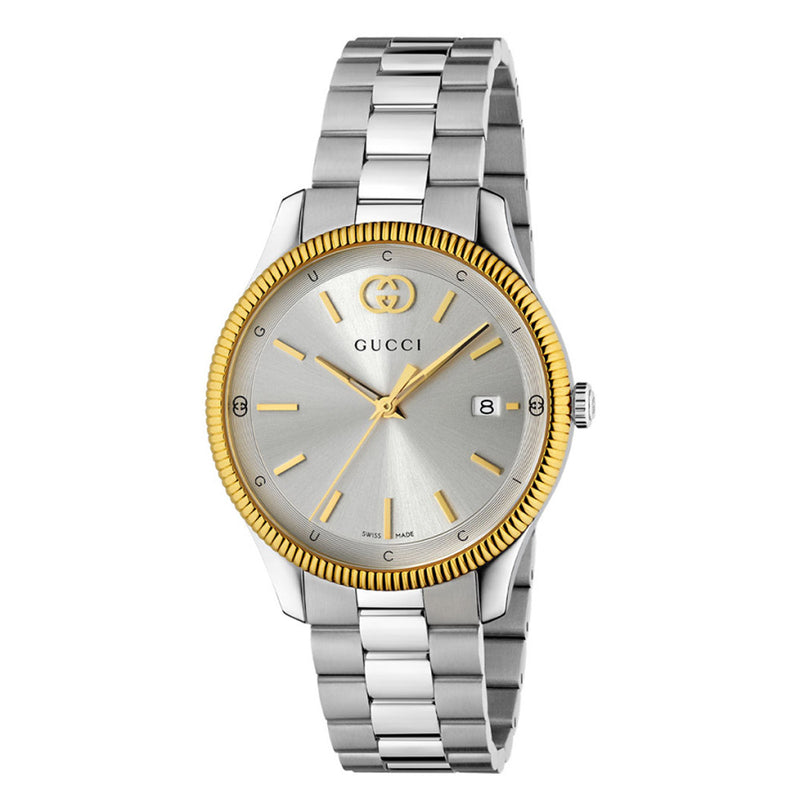 Gucci G-Timeless Silver & Gold 38mm Watch