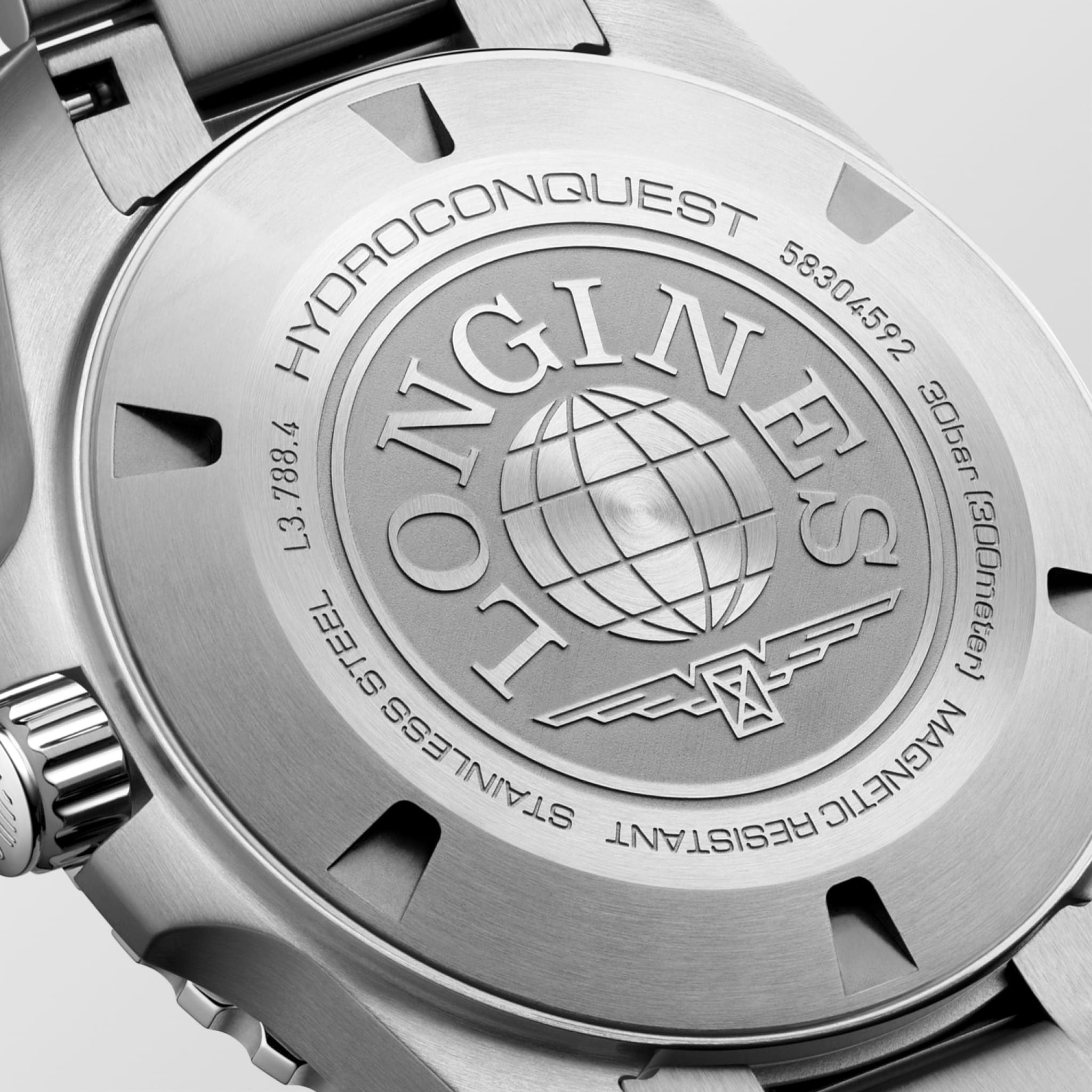 Longines 42mm Black Dial & Bezel Hydroconquest Automatic Men's Watch