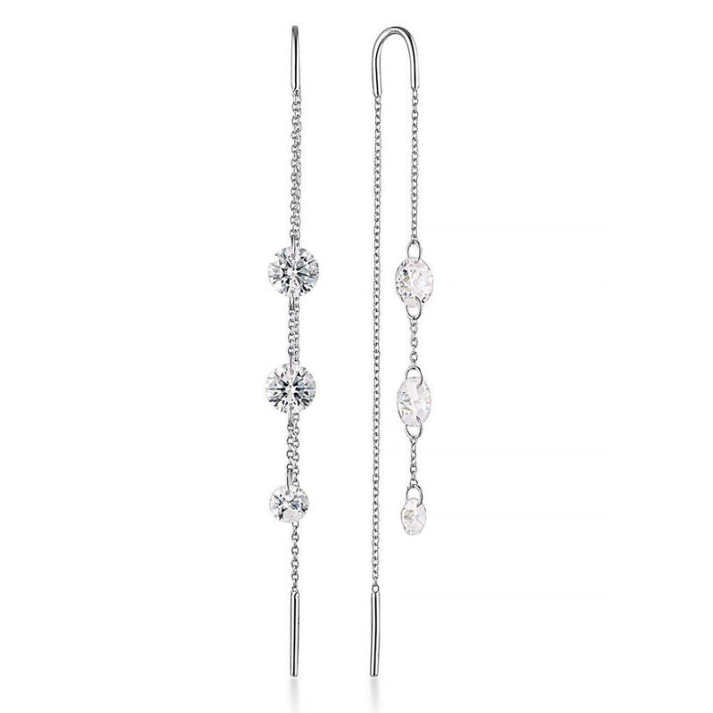 Georgini Sterling Silver Mirage Ethereal Threader Earrings