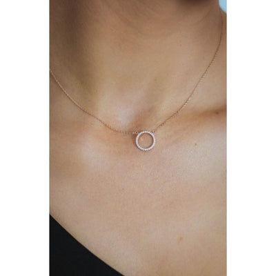 Georgini Sterling Silver Ara Open Circle Pendant Necklace