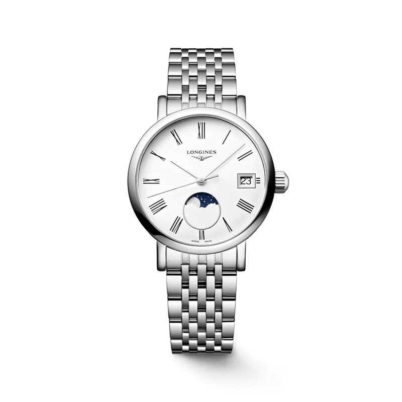 Longines Elegant Collection 30mm White Quartz Ladies Watch