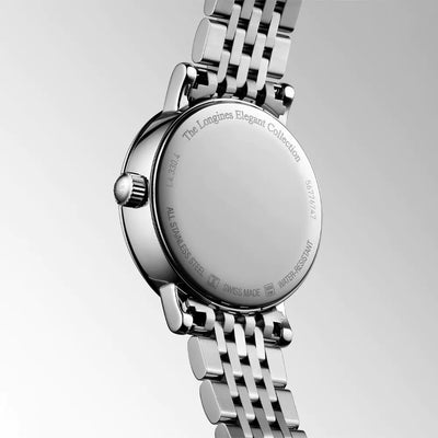 Longines Elegant Collection 30mm Mother Of Pearl Quartz Ladies Watch Diamond Dot Dial