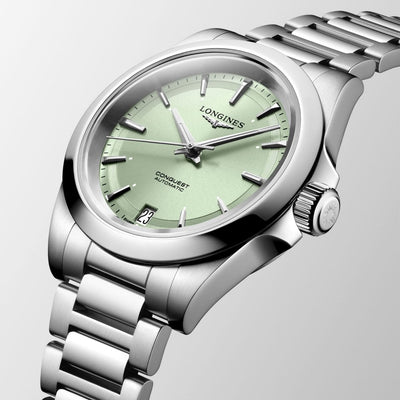 Longines Conquest 41mm Green Automatic Ladies Watch