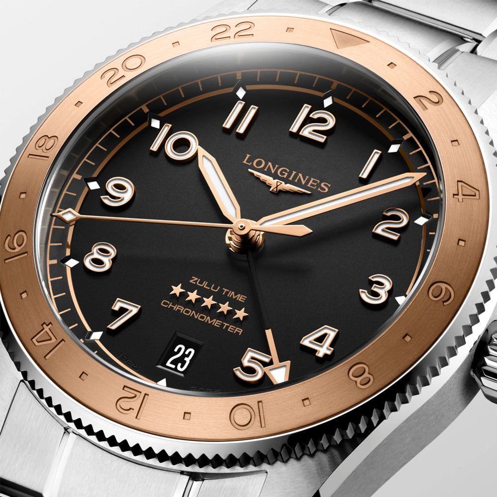 Longines 39mm Spirit Zulu Time 1925 Men's Watch
