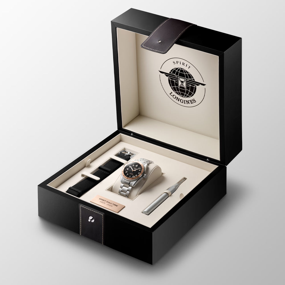 Longines 39mm Spirit Zulu Time 1925 Men's Watch