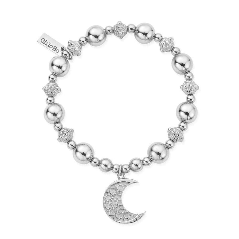 ChloBo Silver Moon Mandala Bracelet