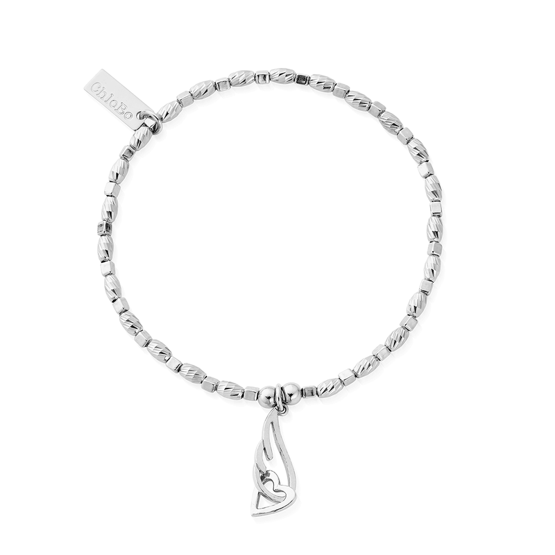 ChloBo Soul Glow Interlocking Heart And Angel Wing Bracelet