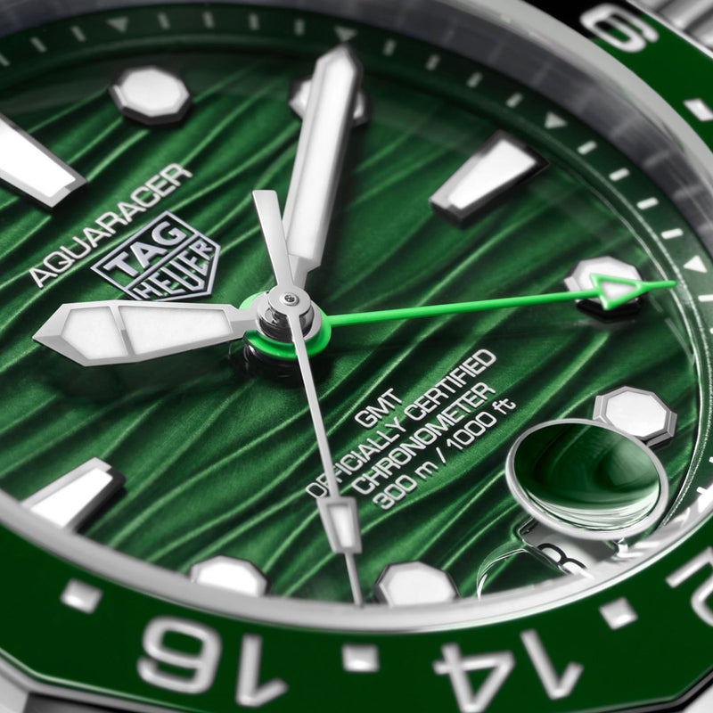 Tag Heuer Aquaracer Professional 300 GMT Green Dial Men&