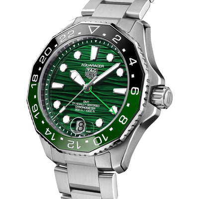 Tag Heuer Aquaracer Professional 300 GMT Green Dial Men's Watch