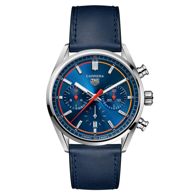 TAG Heuer Carrera 42mm Blue Dial Automatic Chronograph Men&