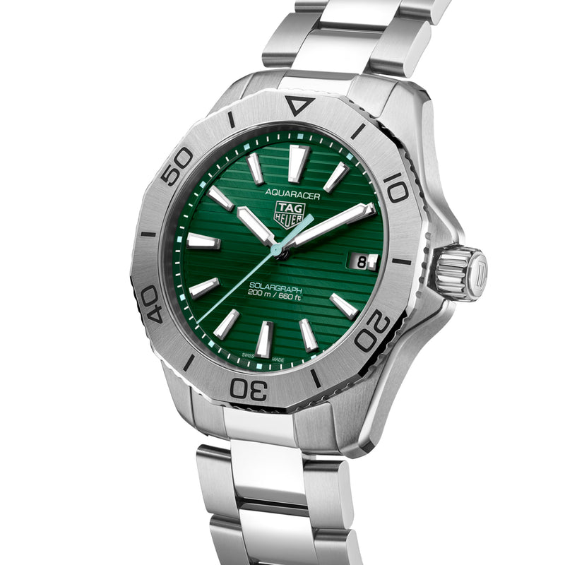 Tag Heuer Aquaracer Professional 200 Solargraph Green Dial Men&