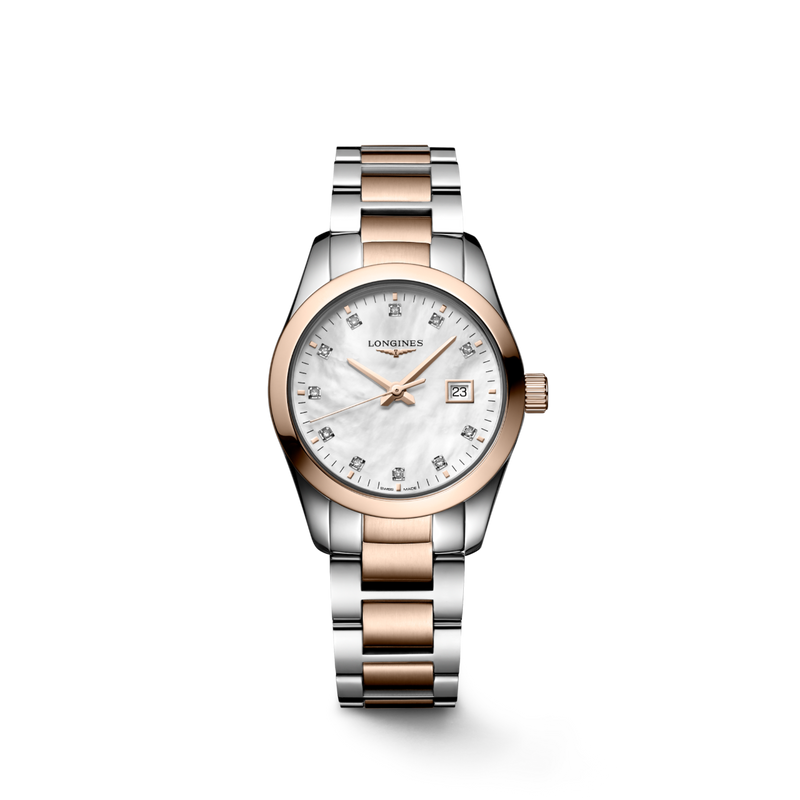 Longines Conquest 29mm White Mother Of Pearl Quartz Ladies Watch