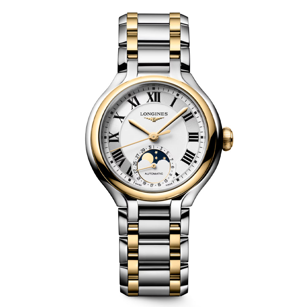 Longines Primaluna 34mm Bi-Colour Moonphase Automatic Ladies Watch