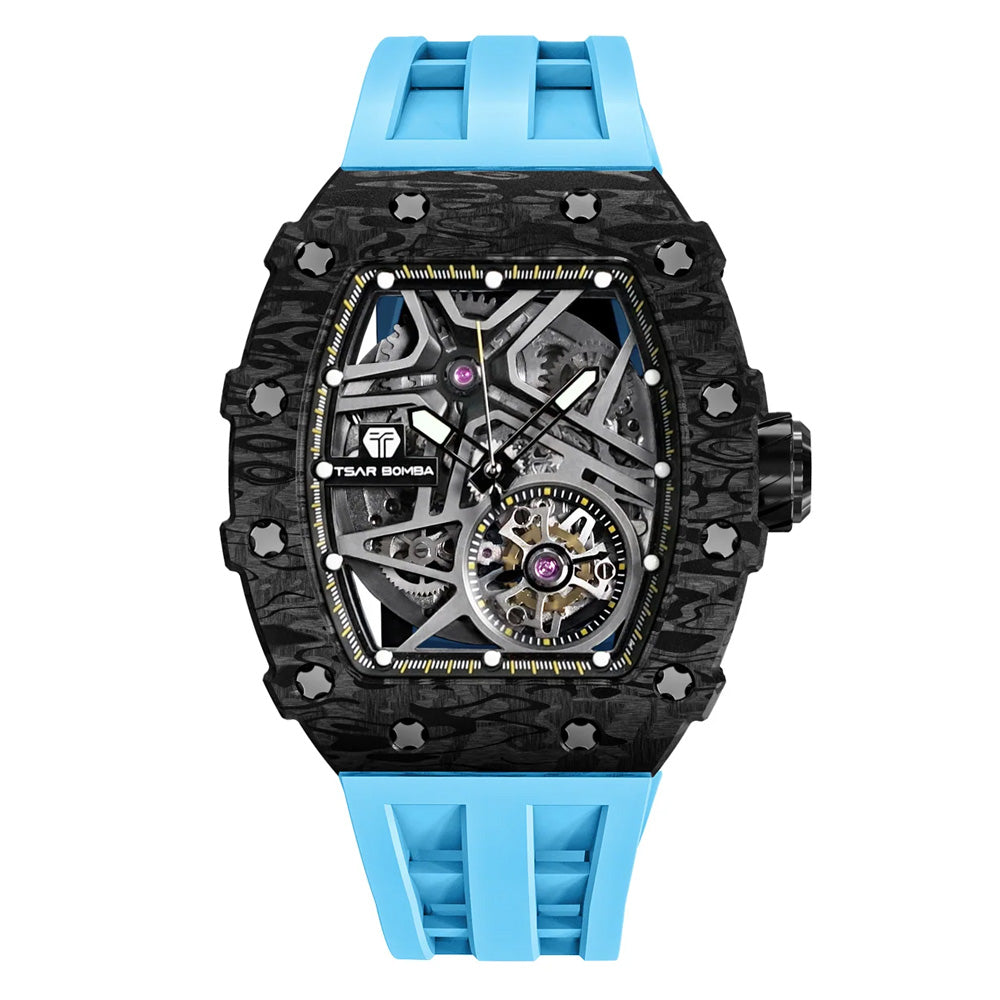 Tsar Bomba Elemental Series-Carbon Fibre Automatic Black Dial & Blue S