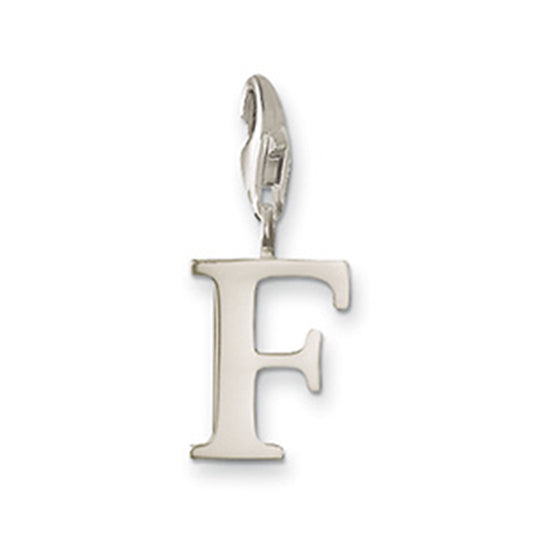 Thomas Sabo Sterling Silver Letter F Charm with lobster clasp