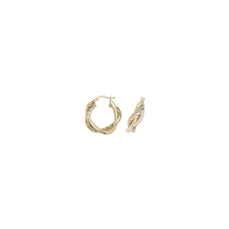 Steffans 9ct Yellow Gold Daphne Hoop Earrings