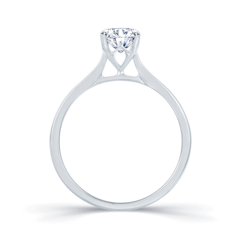 18ct White Gold 0.5ct Round Brilliant Diamond Ring - Steffans Jewellers