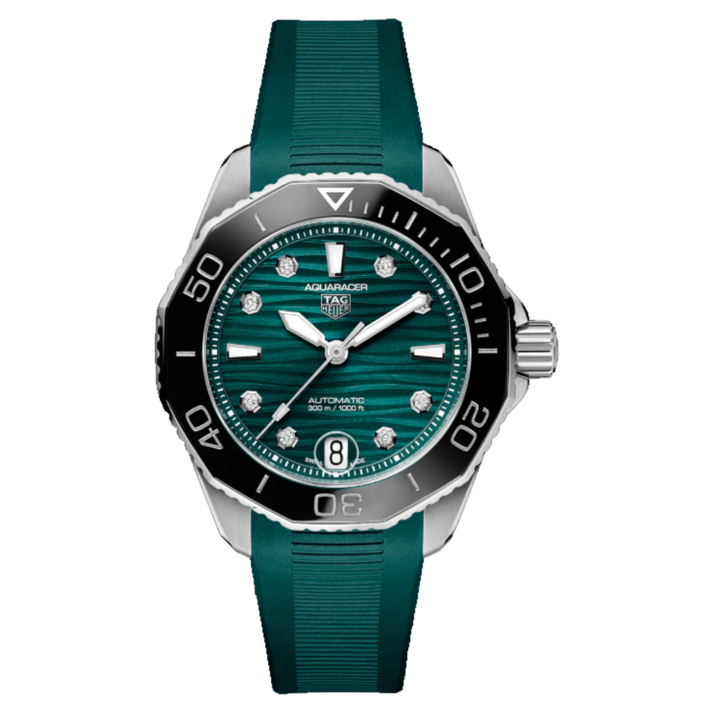 TAG Heuer Aquaracer Professional 300 Date 36mm Green Dial Automatic Ladies Watch