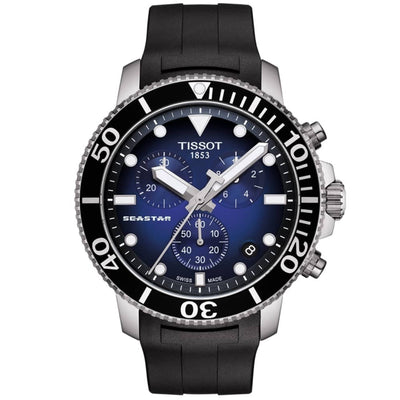 Tissot Black & Blue Dial Seastar 1000 Chronograph Watch