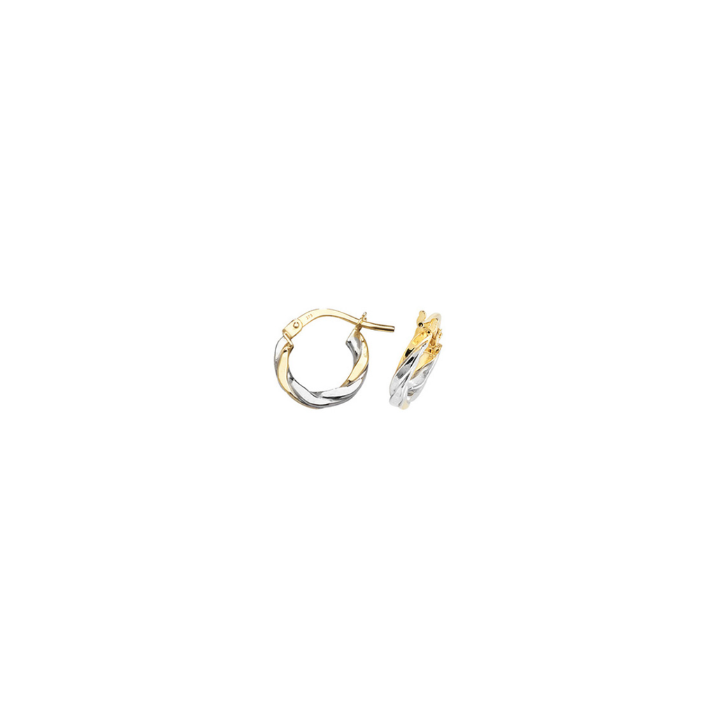 Steffans 9ct Yellow & White Gold Laura Hoop Earrings