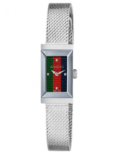 Gucci G Frame Green, Red & Blue Mesh Ladies Watch