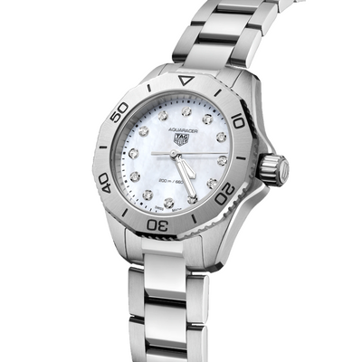 TAG Heuer Aquaracer Mother Of Pearl & Diamond Dot 30mm Dial Quartz Ladies Watch