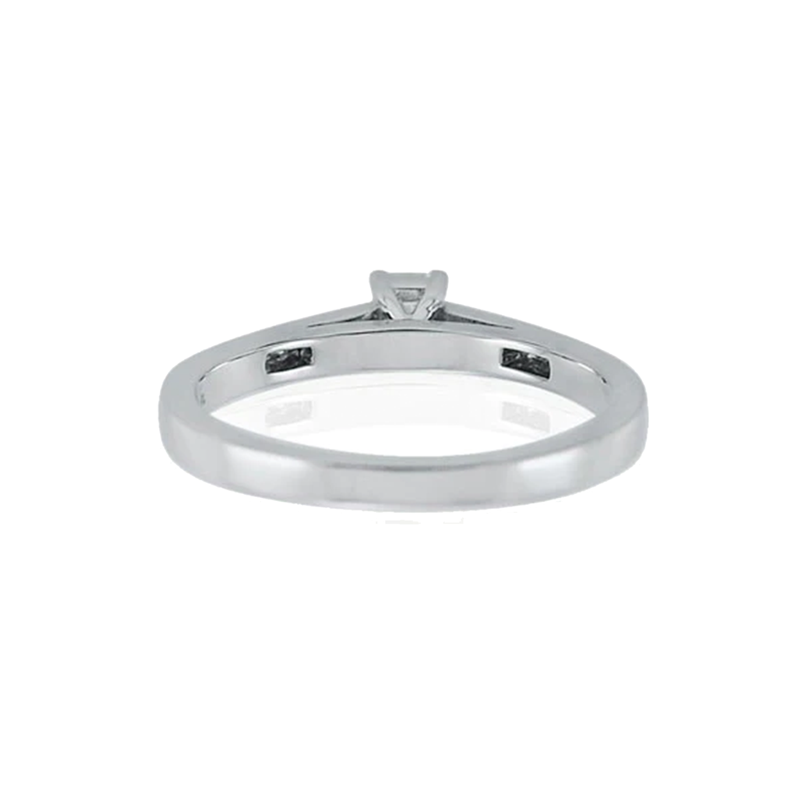Steffans Baguette Cut Diamond Platinum Solitaire Engagement Ring