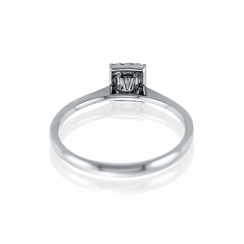 Steffans Baguette Cut & RBC Diamond Platinum Engagement Ring