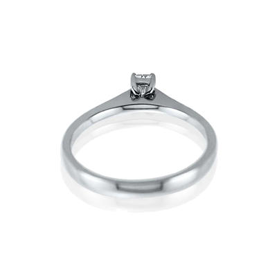 Steffans Baguette Cut Diamond Platinum Solitaire Engagement Ring