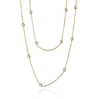 9ct Yellow Gold & Diamond (0.27ct) Wrap Necklace - Steffans Jewellers