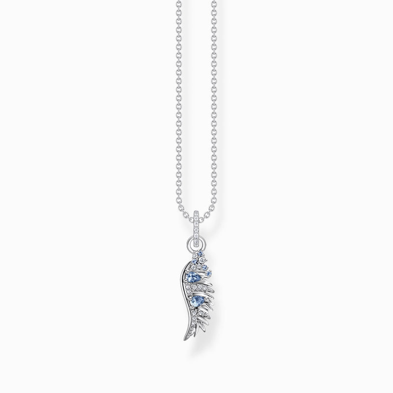 Thomas Sabo Necklace Phoenix Wing With Blue Stones Silver