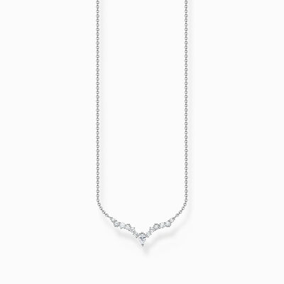 Thomas Sabo Necklace With White Stones Silver