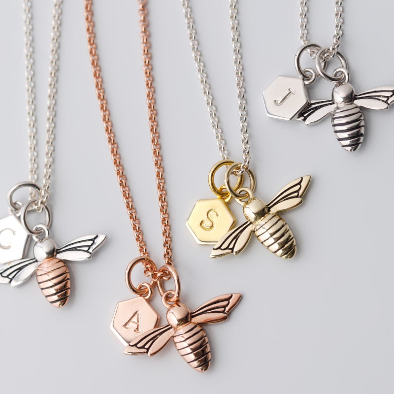 Steff Wildwood Personalised Bee Pendants