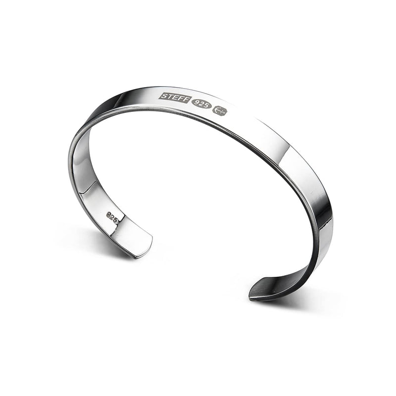 Steff Sterling Silver 8mm Hallmark Bangle