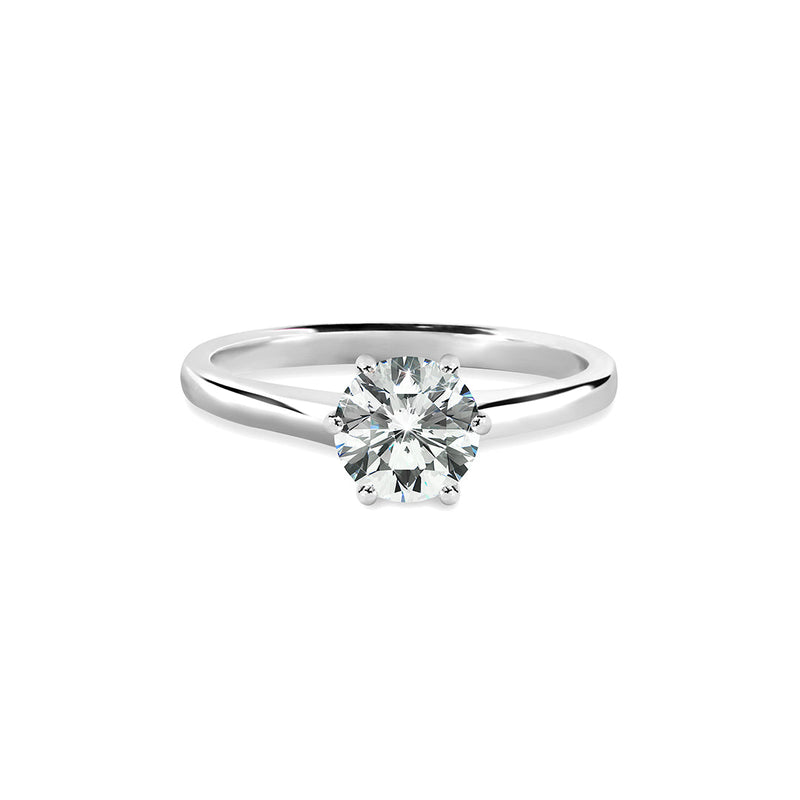 Sophie Ring Platinum with 0.3 carat Round diamond Ideal cut H color SI2 clarity