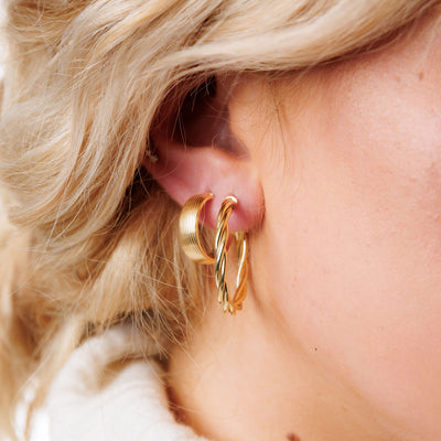 Steffans 9ct Yellow Gold Millie Hoop Earrings